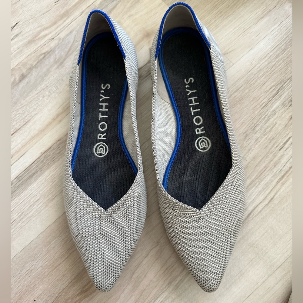Rothys grey point flat - 7.5